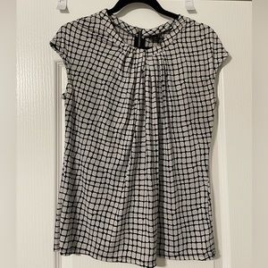 Black and White Patterned Blouse